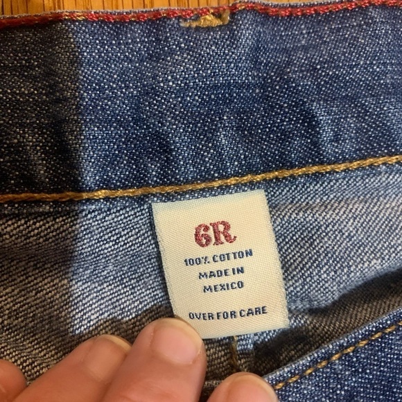 ABERCROMBIE & FITCH Medium Wash Bootcut Jeans Button Fly SIZE 6R - Picture 3 of 9